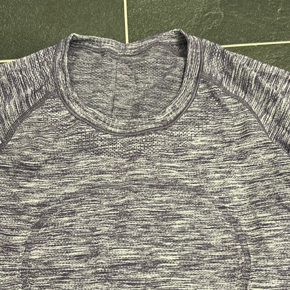 Purple with white, Lululemon long sleeve top - Picture 2 of 11